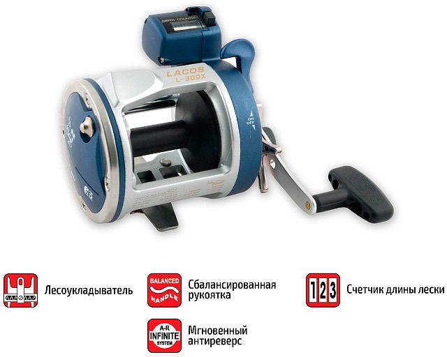 Катушка Line Winder Lacos L-30 DX 3bb со счетчиком Катушка Line Winder Lacos L-30 DX 3bb со счетчиком