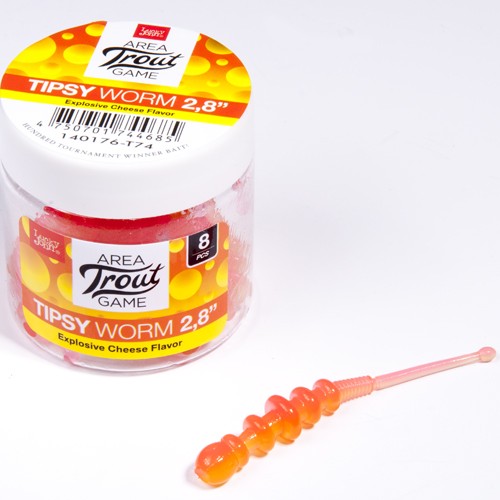 Слаги съедобные Lucky John Pro Series TIPSY WORM 2,3in (05.84) 12шт
