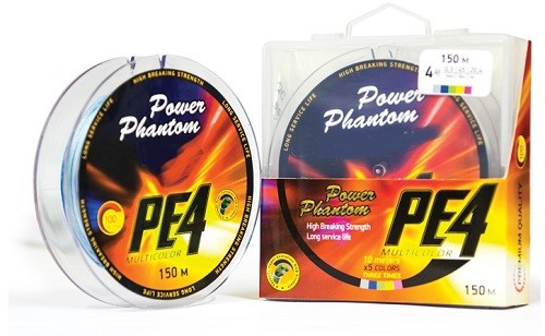 Шнур Power Phantom PE4, 150м (5 цветов ) Шнур Power Phantom PE4, 150м (5 цветов )