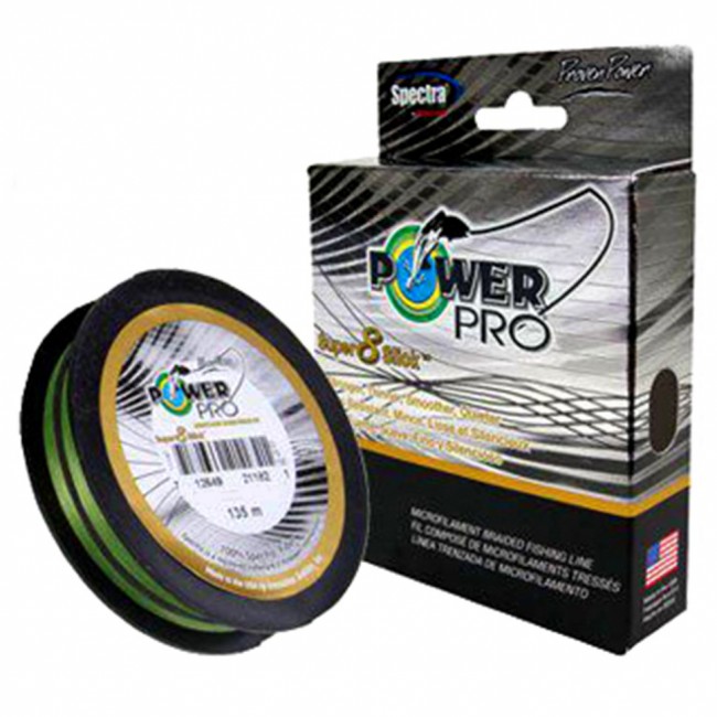 Леска плетеная POWER PRO Super8Slick 135м зеленая Леска плетеная POWER PRO Super8Slick 135м зеленая