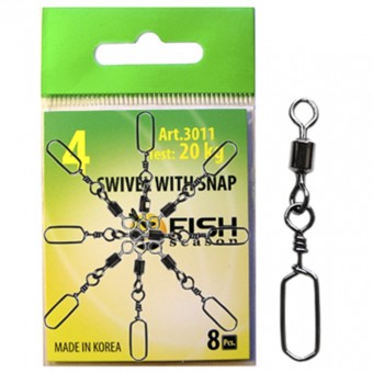 Вертлюжок Fish Season с застежкой Swiwel With Snap Square Вертлюжок Fish Season с застежкой Swiwel With Snap Square